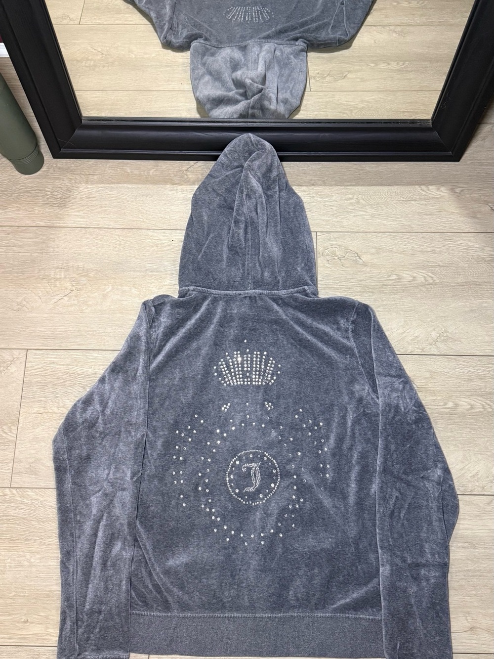 Y2K 2000s Juicy Couture Rhinestone J TrackSuit Zip Up Jacket
